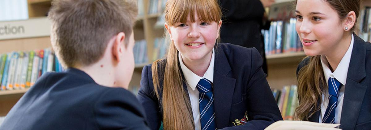 Students in the library