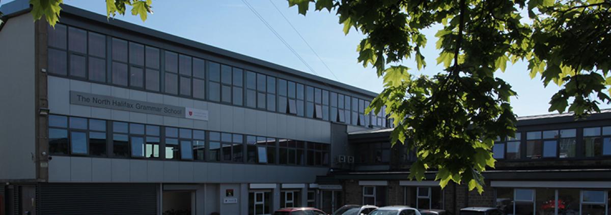 North Halifax Grammar School, view from Moorbottom Road